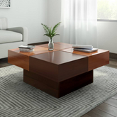 The Attic Mayfield Wooden Coffee Table Walnut and Honey